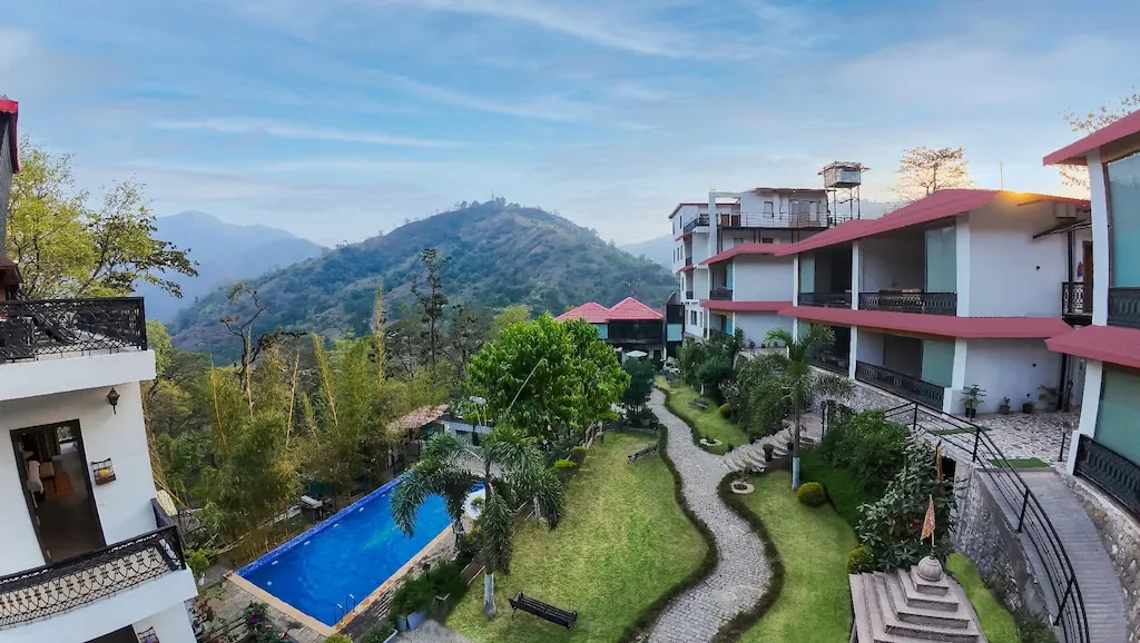Top three hotel picks in Rishikesh — Ananda in the Himalayas, Taj Rishikesh, and Glasshouse on the Ganges