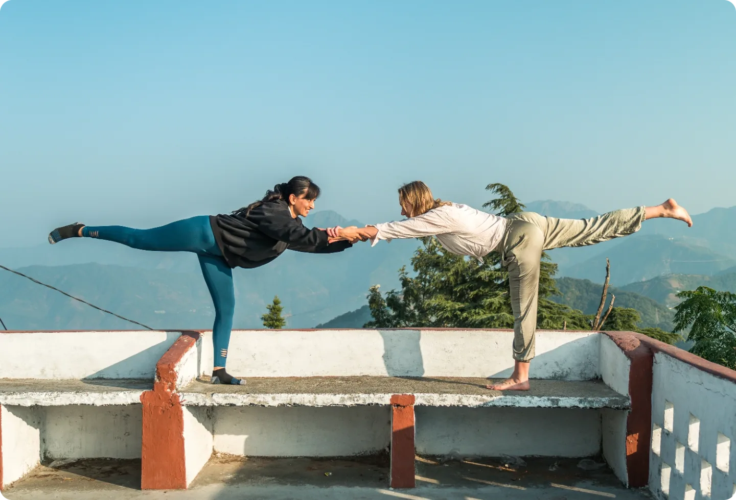 Kundalini Yoga Teacher Training students practicing in Rishikesh