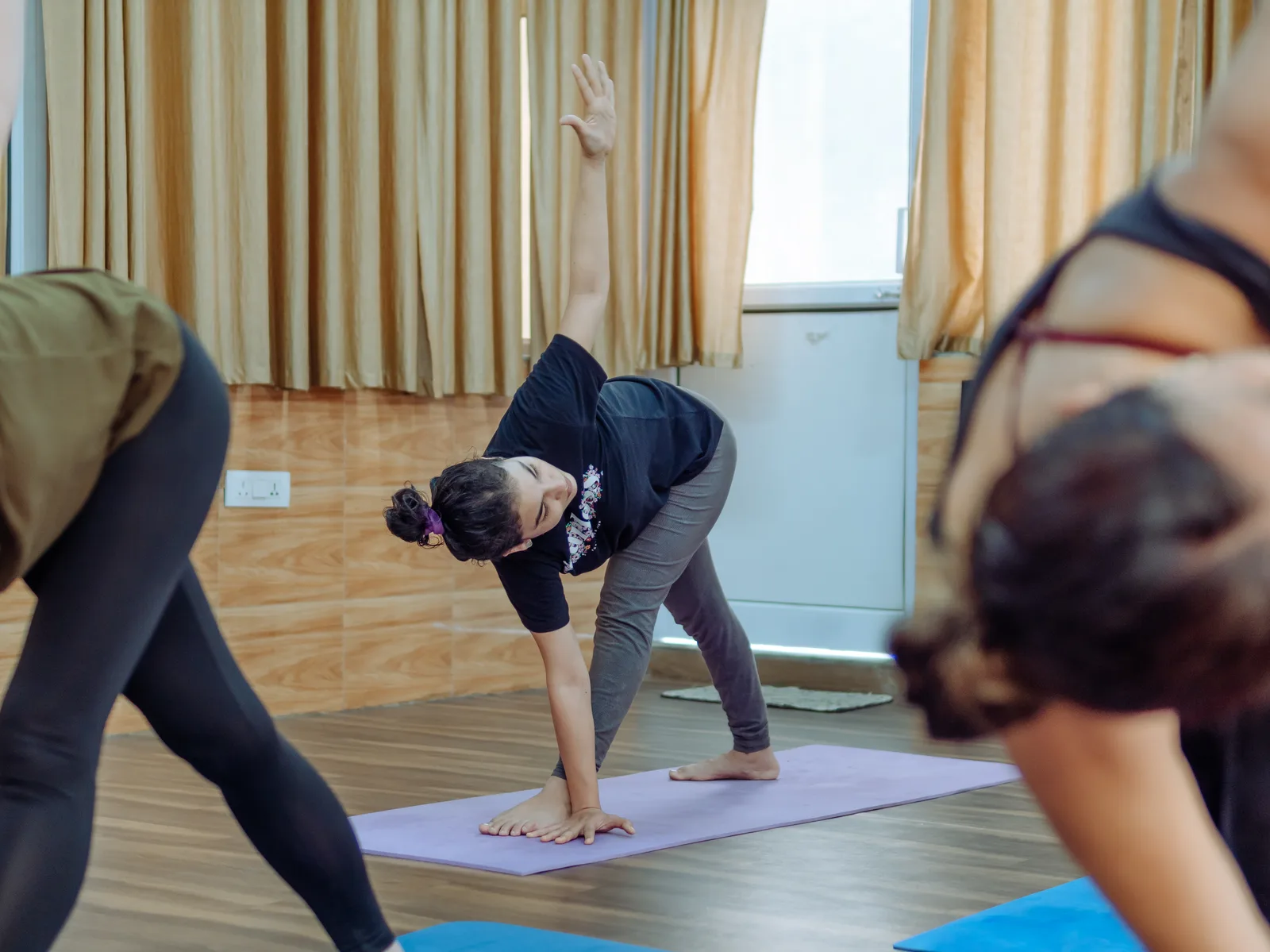 Beginners and yoga enthusiasts at Rishikesh Yog Nirvana