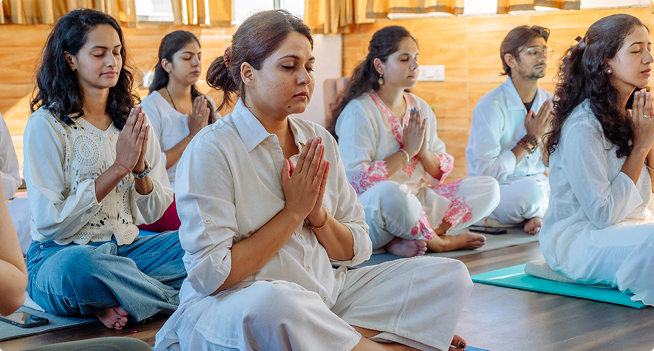 Community Life at Rishikesh Yog Nirvana yoga ashram