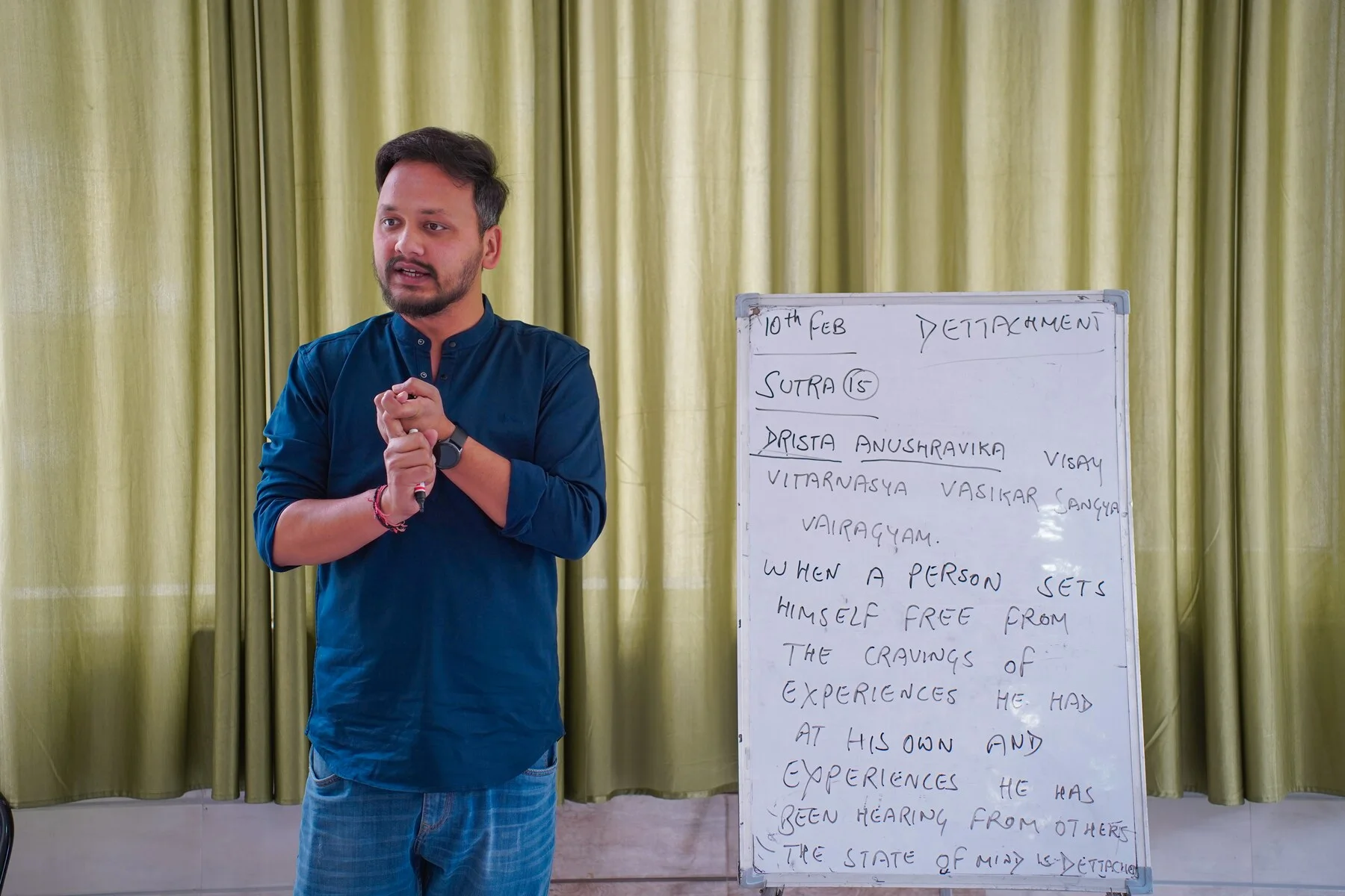 Yoga philosophy and yogic lifestyle class at Rishikesh Yog Nirvana, Rishikesh