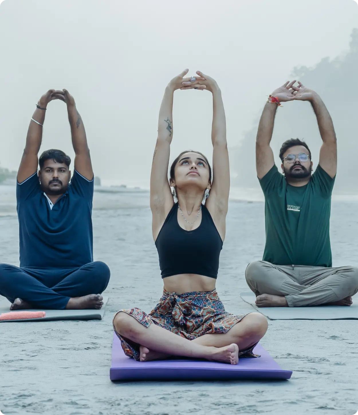 Ashtanga Vinyasa flow practice at Rishikesh Yog Nirvana