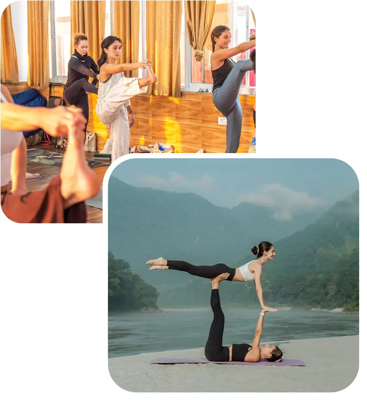Strong core Vinyasa practice in Ashtanga at Rishikesh Yog Nirvana