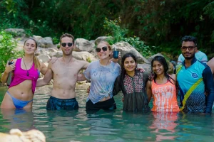 Yoga students on a spiritual excursion in Rishikesh
