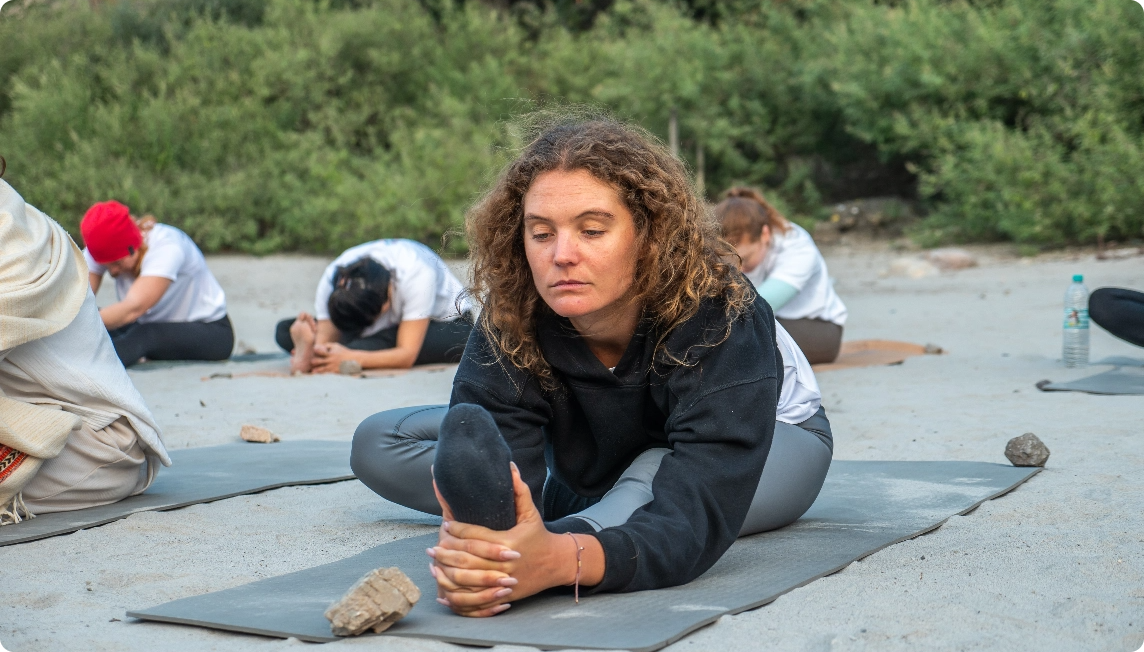 100 hour yoga teacher training in Rishikesh with foundational asana and breath practice